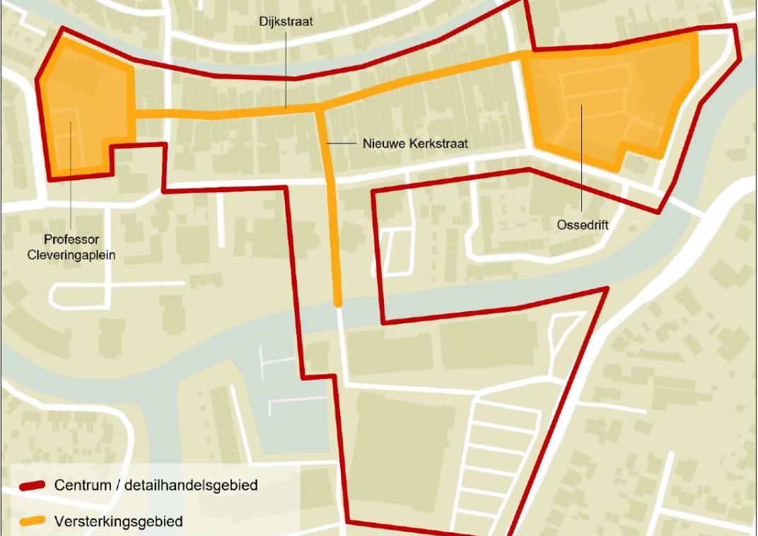 Kaartje van centrumgebied Appingedam waar de regeling voor geldt