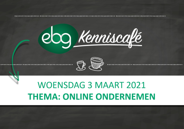 Flyer van de cursus online ondernemen van het EBG Kenniscafé