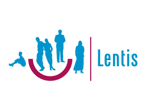 Het logo van zorggroep Lentis
