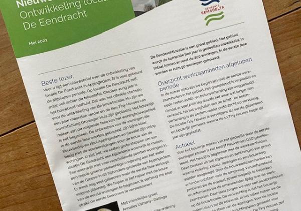 Afbeelding nieuwsbrief 1 Ontwikkeling locatie De Eendracht