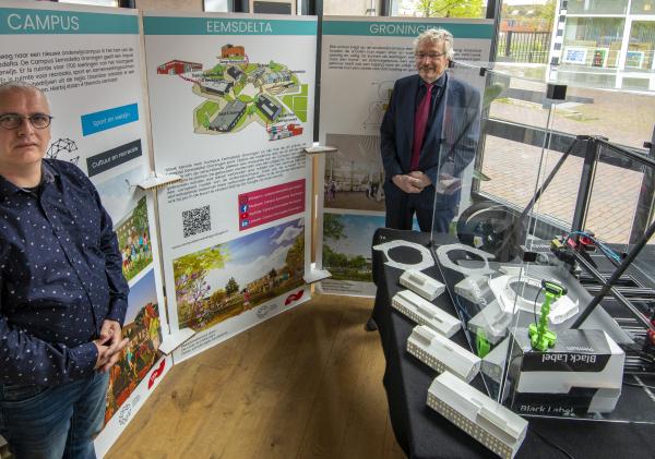 Campus Eemsdelta 3D printer, Jenz Verbogt en Jan Menninga