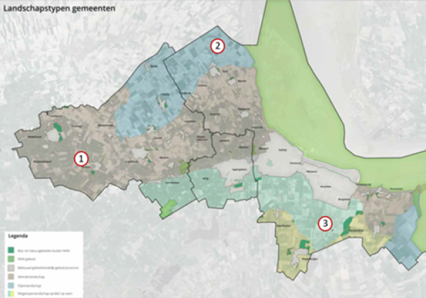 Locaties van de toekomstige zonneparken in de gemeente Eemsdelta