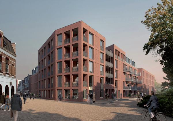 Schets van de Havenstraat en Waterstraat in Delfzijl