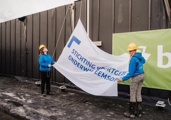 Starthandeling bereik hoogste punt Campus Eemsdelta Groningen