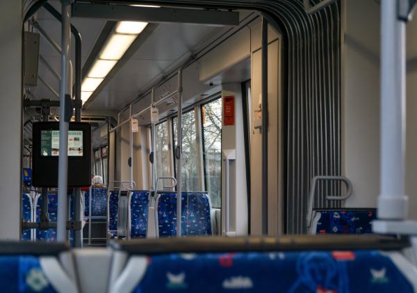 Binnenkant van een bus