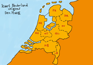 De kaart van Nederland volgens Den Haag.