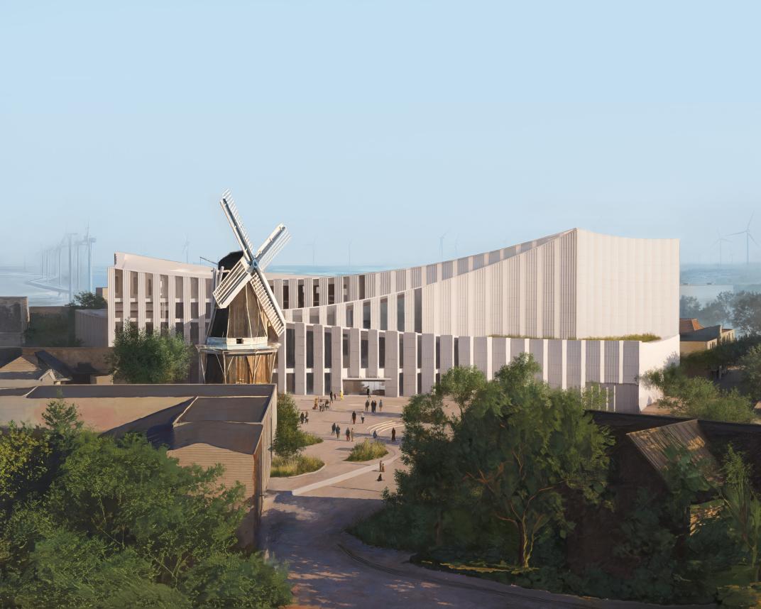 Impressie buitenkant Huis van Cultuur en Bestuur Molenbergplein