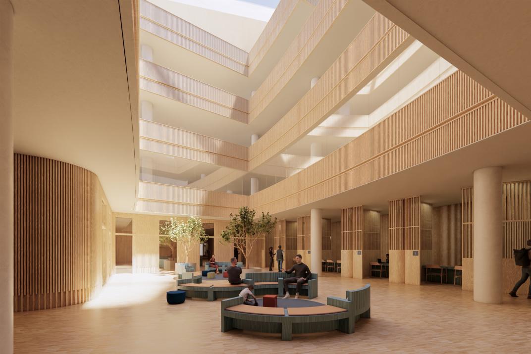 Huis van Cultuur en Bestuur Eemsdelta - impressie wachtruimte gemeente Eemsdelta