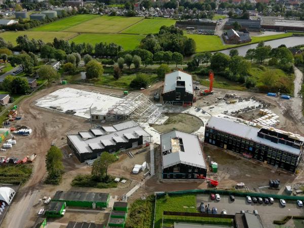 Bovenaanzicht hoogste punt Campus Eemsdelta Groningen