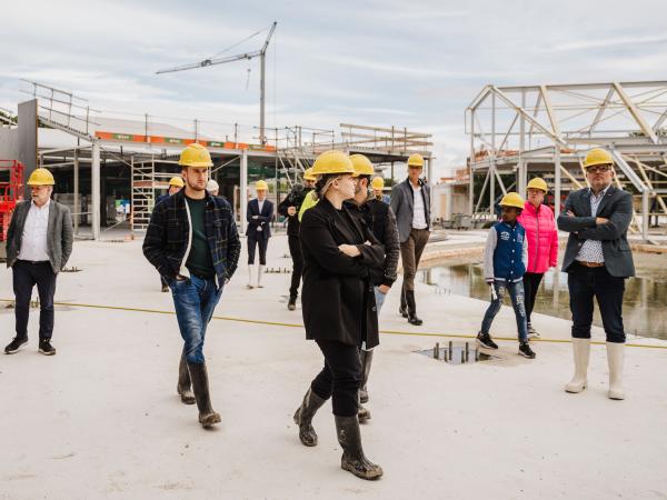 Rondleiding bij viering hoogste punt Campus Eemsdelta Groningen